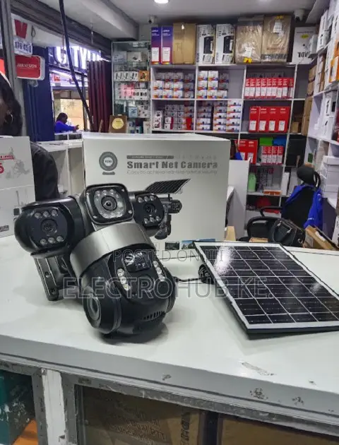 V380 Pro Outdoor 4G Solar Camera With Triple Camera Setup