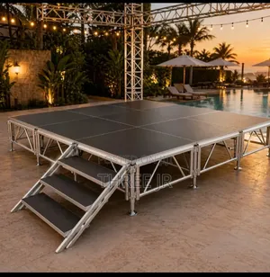 Stage With Height Adjustment for Hire From 0.3 - 1.3m Height