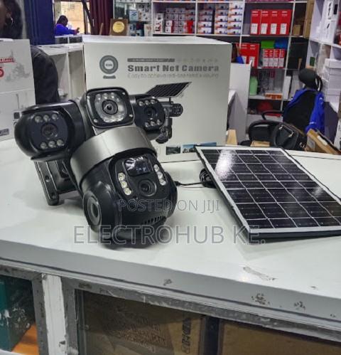 V380 Pro Triple View 4G Solar Security Camera for Outdoor Use