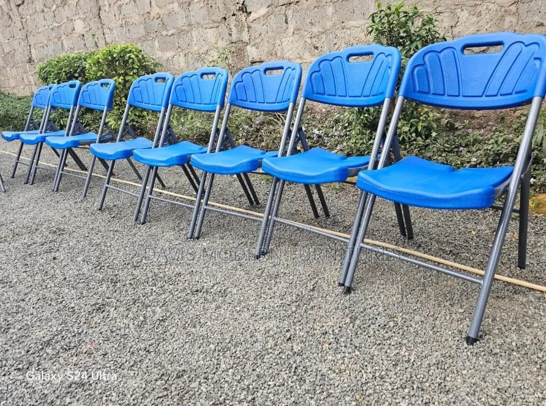 Blue Folding Chairs