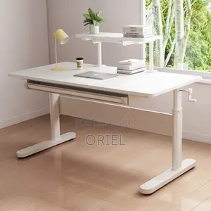 Office Desk : 1.2M Manual Adjustable Height Ergonomic Office Desk