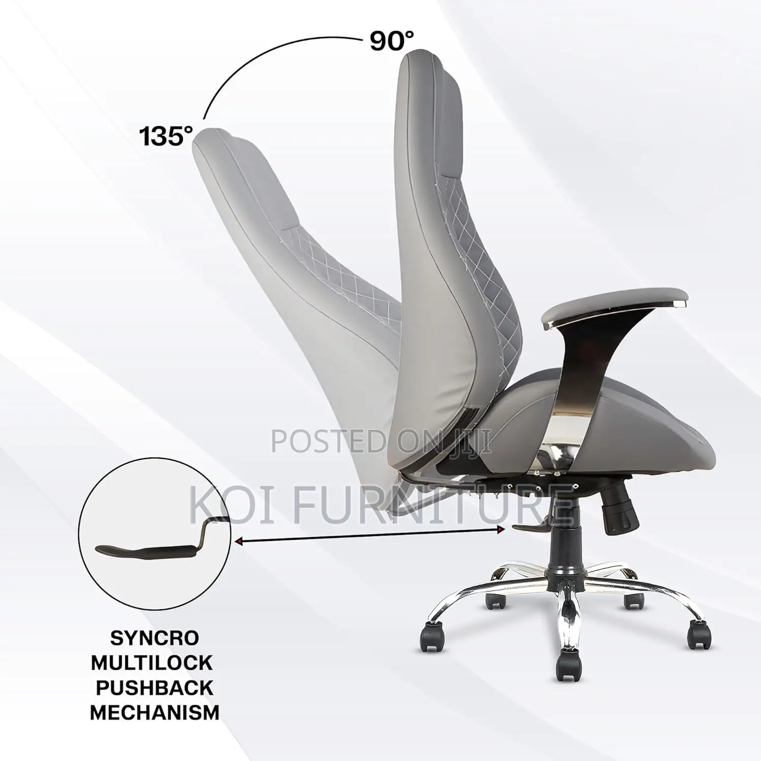Office Chairs; Executive Leather Recliner Office Upholstered Seat