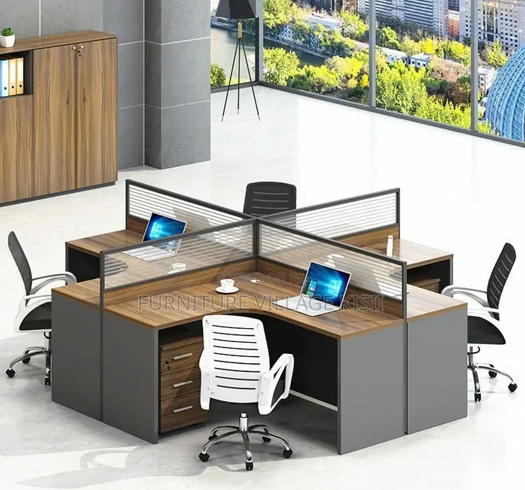Office WorkStation; 4-Way Curved WorkStation