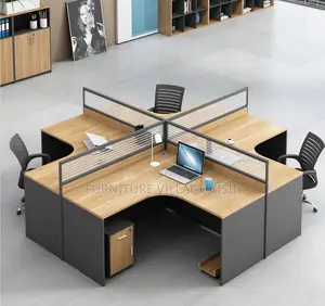 Office WorkStation; 4-Way Curved WorkStation
