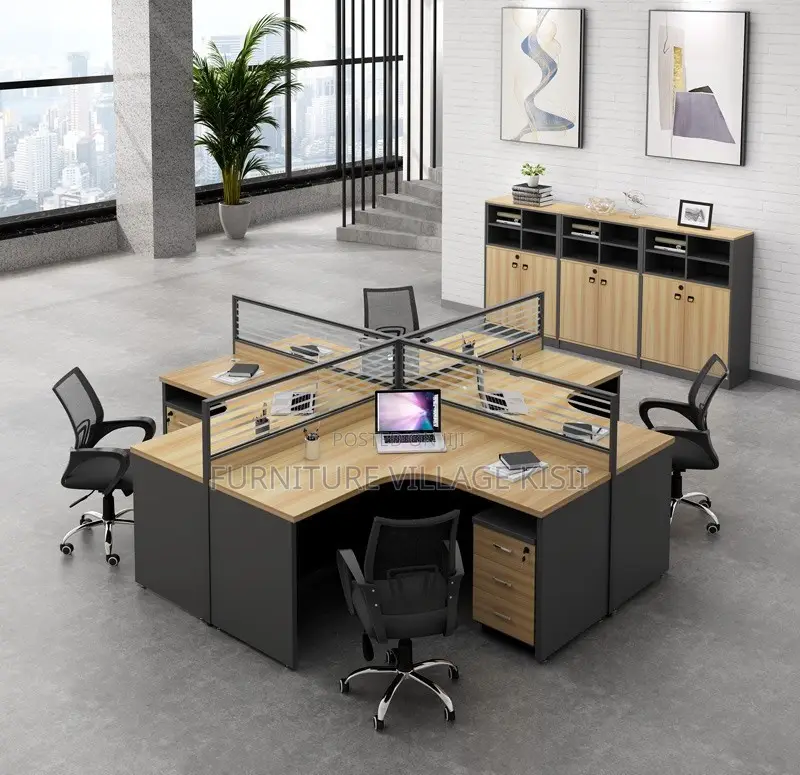 Office WorkStation; 4-Way Curved WorkStation