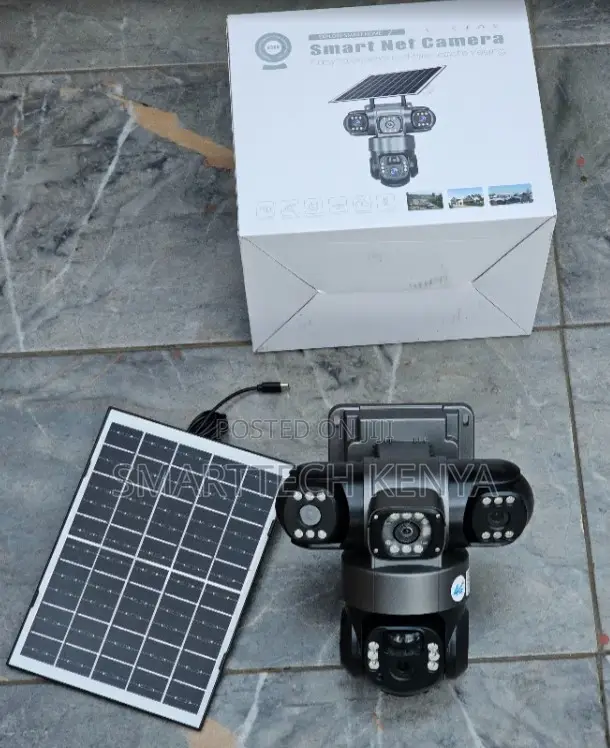 Wireless 4G Solar PTZ CCTV Camera With Triple Lens