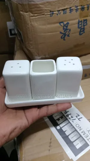 Ceramic 4pc Salt Shaker Square