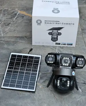 V380 Triple Lens 4g Simcard Solar CCTV PTZ Camera
