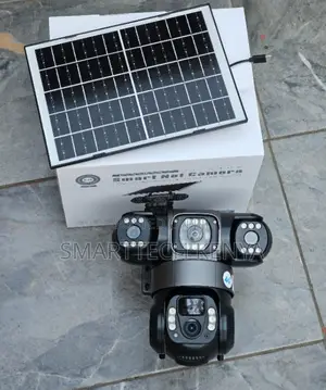Solar 4G Triple Lens PTZ Security Camera With Remote Control Audio