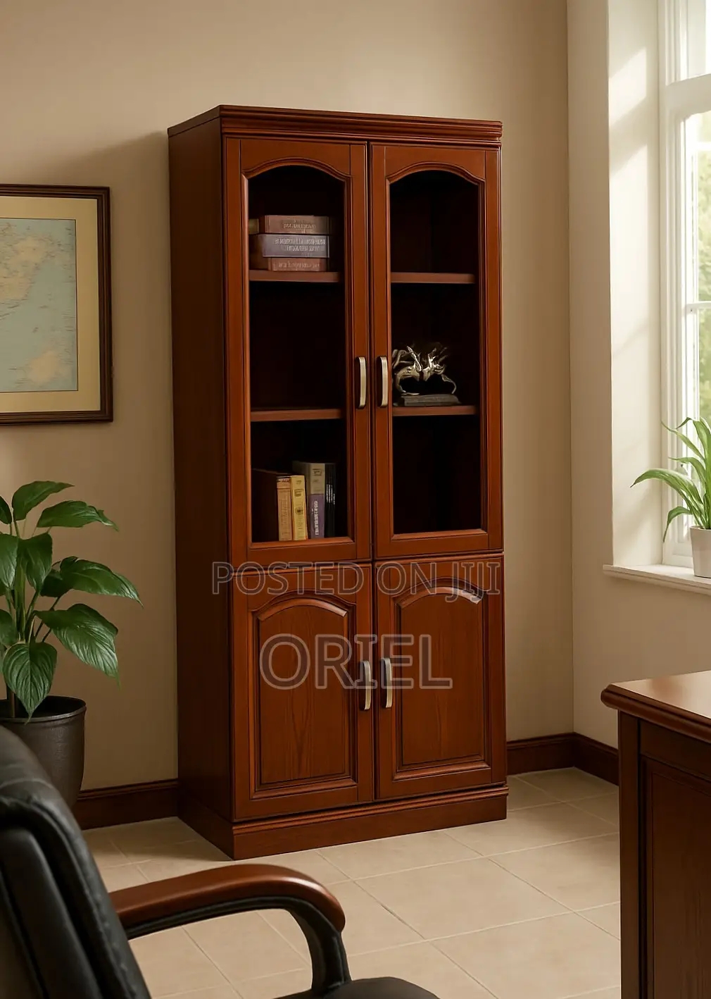 Office Cabinet : Mahogany 2-Door Cabinet