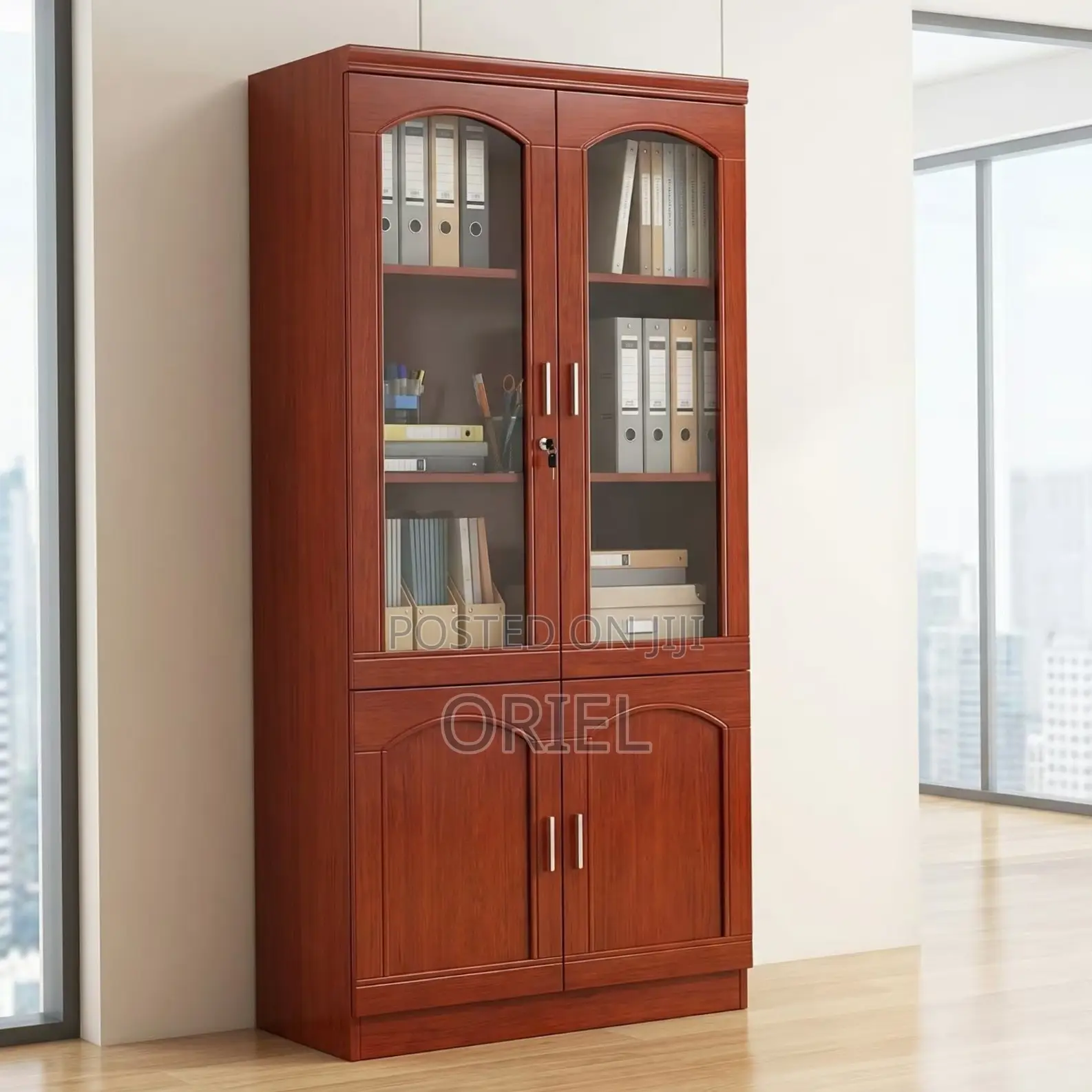 Office Cabinet : Mahogany 2-Door Cabinet