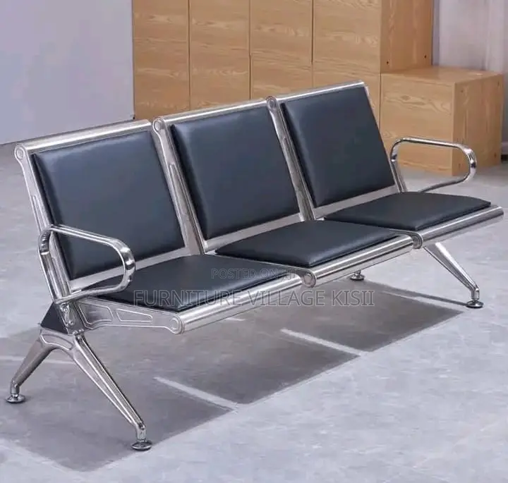 Office Bench; 3-Seater Padded Waiting Bench