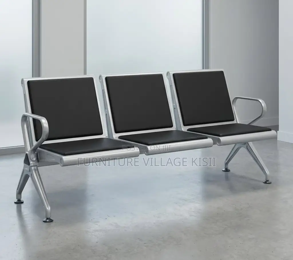 Office Bench; 3-Seater Padded Waiting Bench