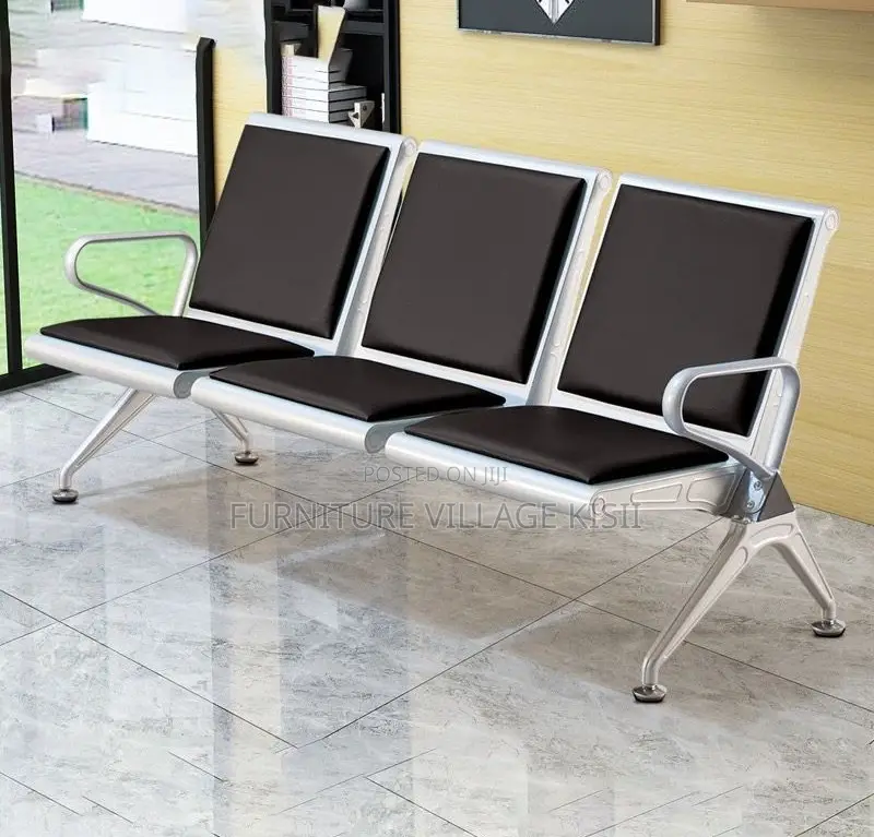 Office Bench; 3-Seater Padded Waiting Bench