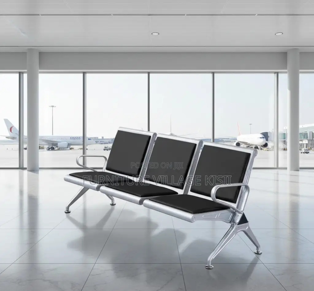Office Bench; 3-Seater Padded Waiting Bench