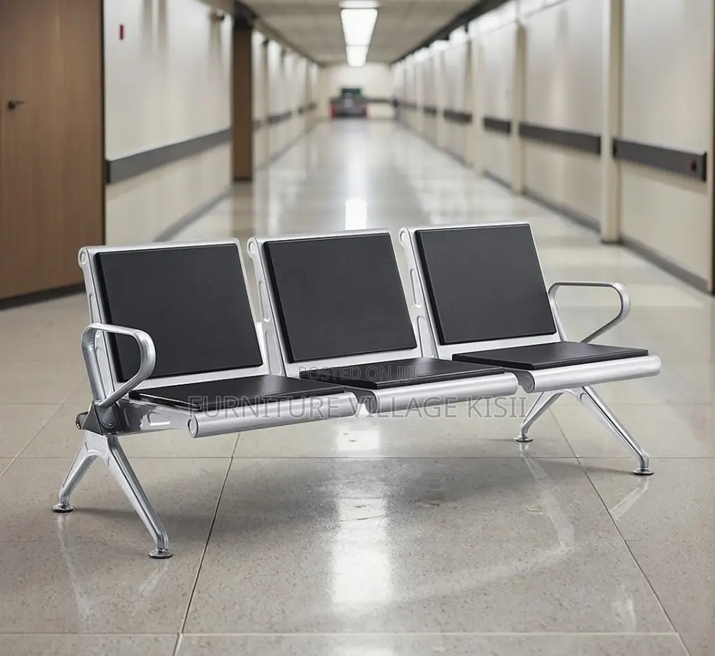 Office Bench; 3-Seater Padded Waiting Bench
