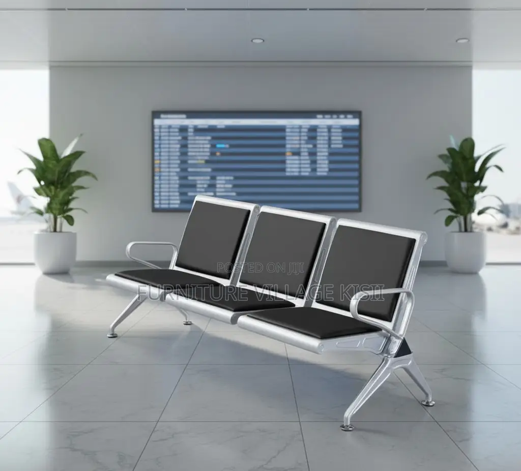 Office Bench; 3-Seater Padded Waiting Bench