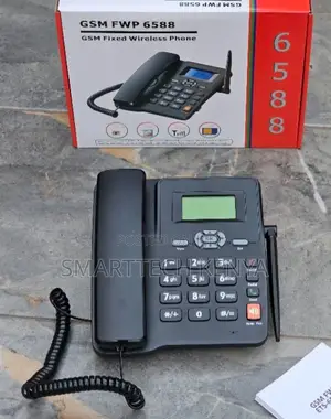 GSM Wireless Desk Phone Dual SIM Card With LCD Display
