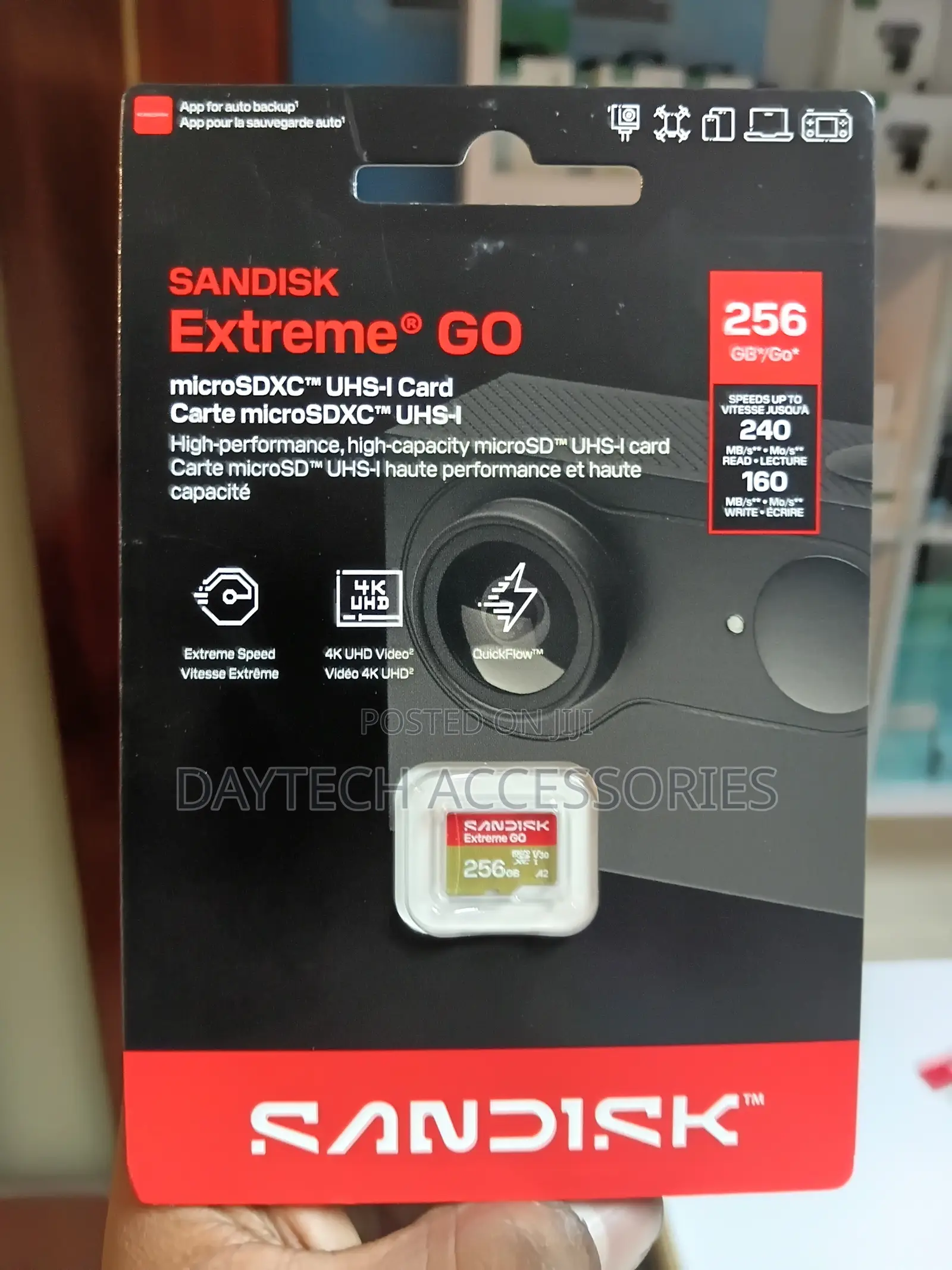 SANDISK Extreme Go 256GB Micro SDXC Card.