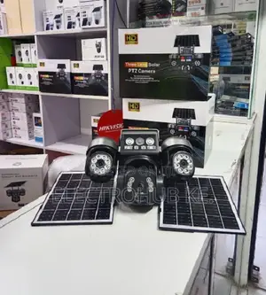V380Pro Tripple Lens Solar PTZ Security Camera Dual Panel