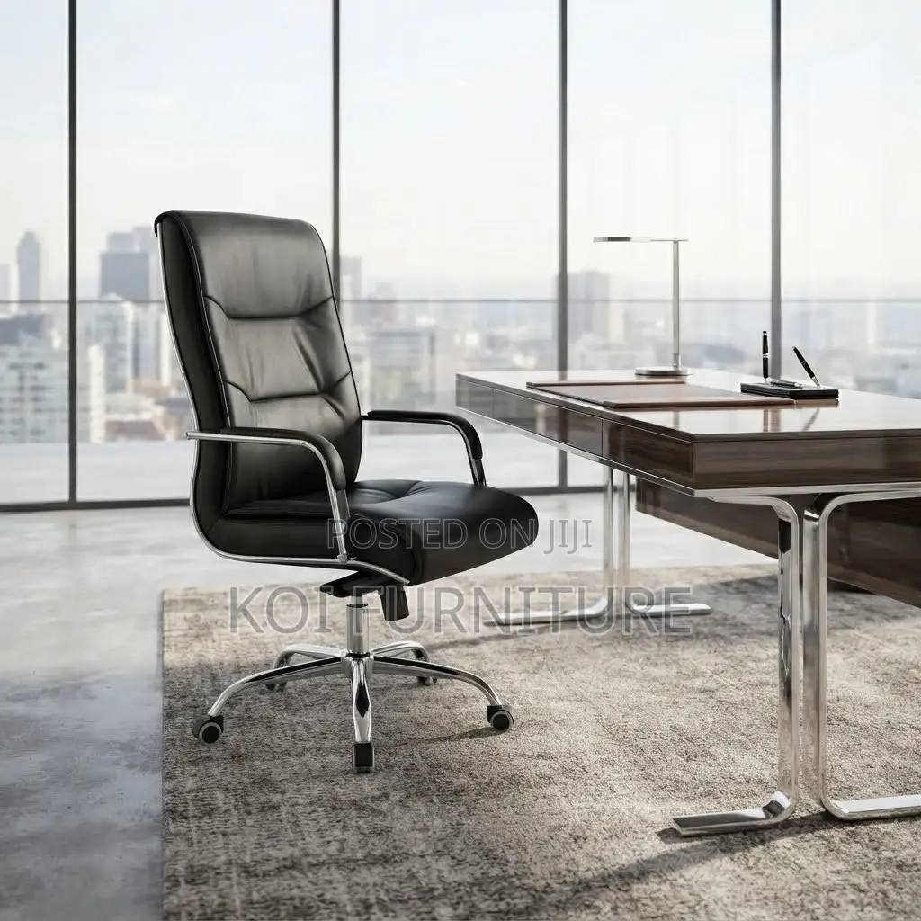 Office Chairs; Leather Adjustable Easy Office Seat