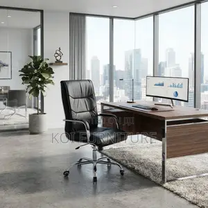 Office Chairs; Leather Adjustable Easy Office Seat
