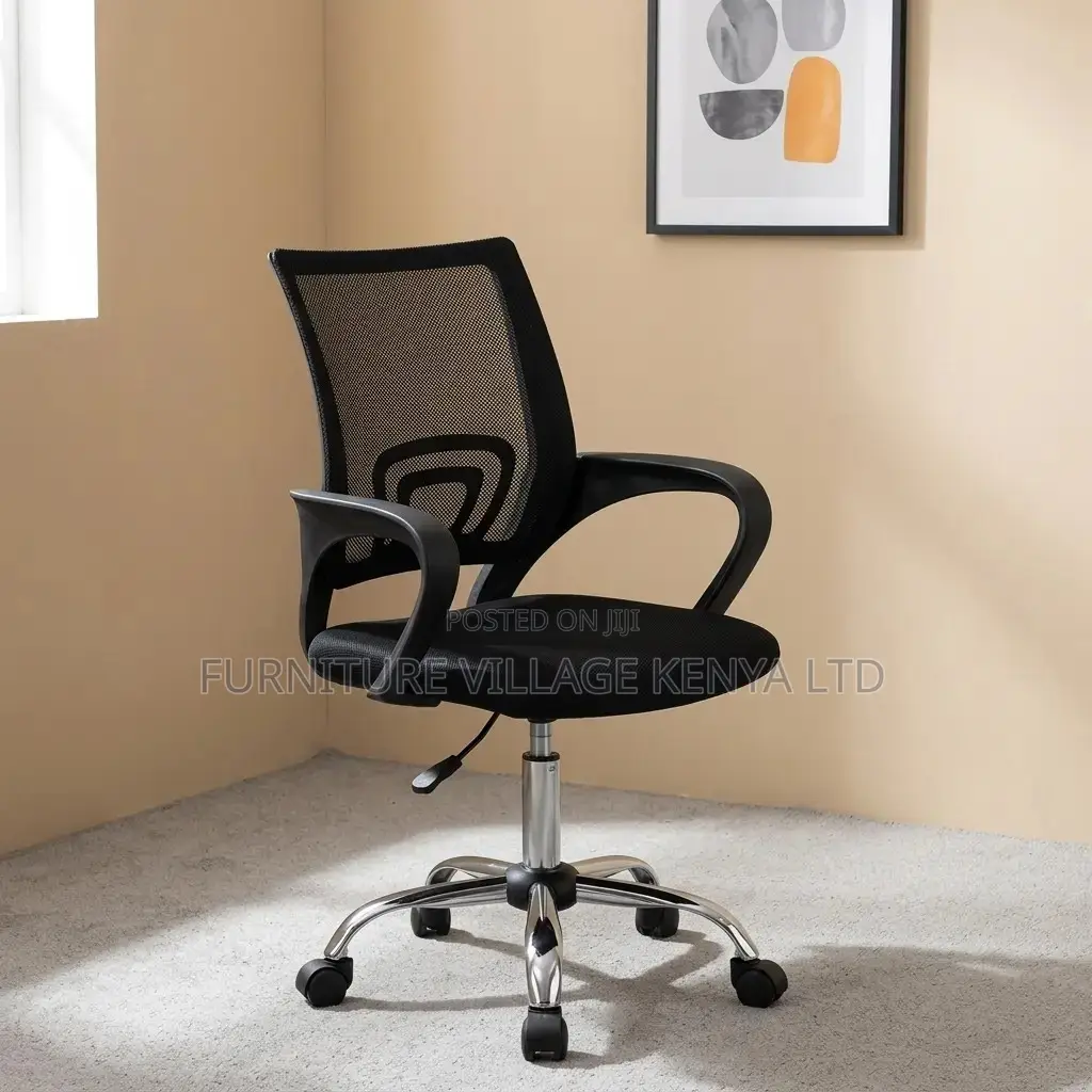 Office Chair; Swivel Mesh Mid Back Ergonomic Office Chair