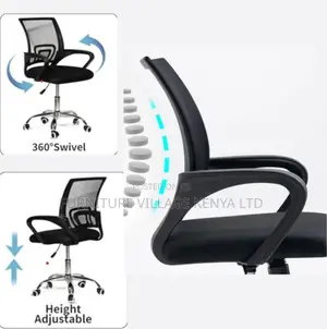 Office Chair; Swivel Mesh Mid Back Ergonomic Office Chair