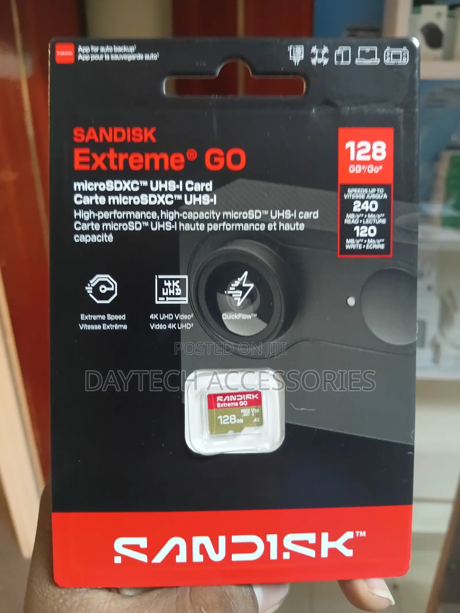 SanDisk Extreme 128GB UHS-I microSDXC MemoryCard High-Performance Card