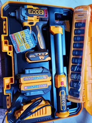 INGCO 20V Cordless Brushless Impact Wrench Combo Kit