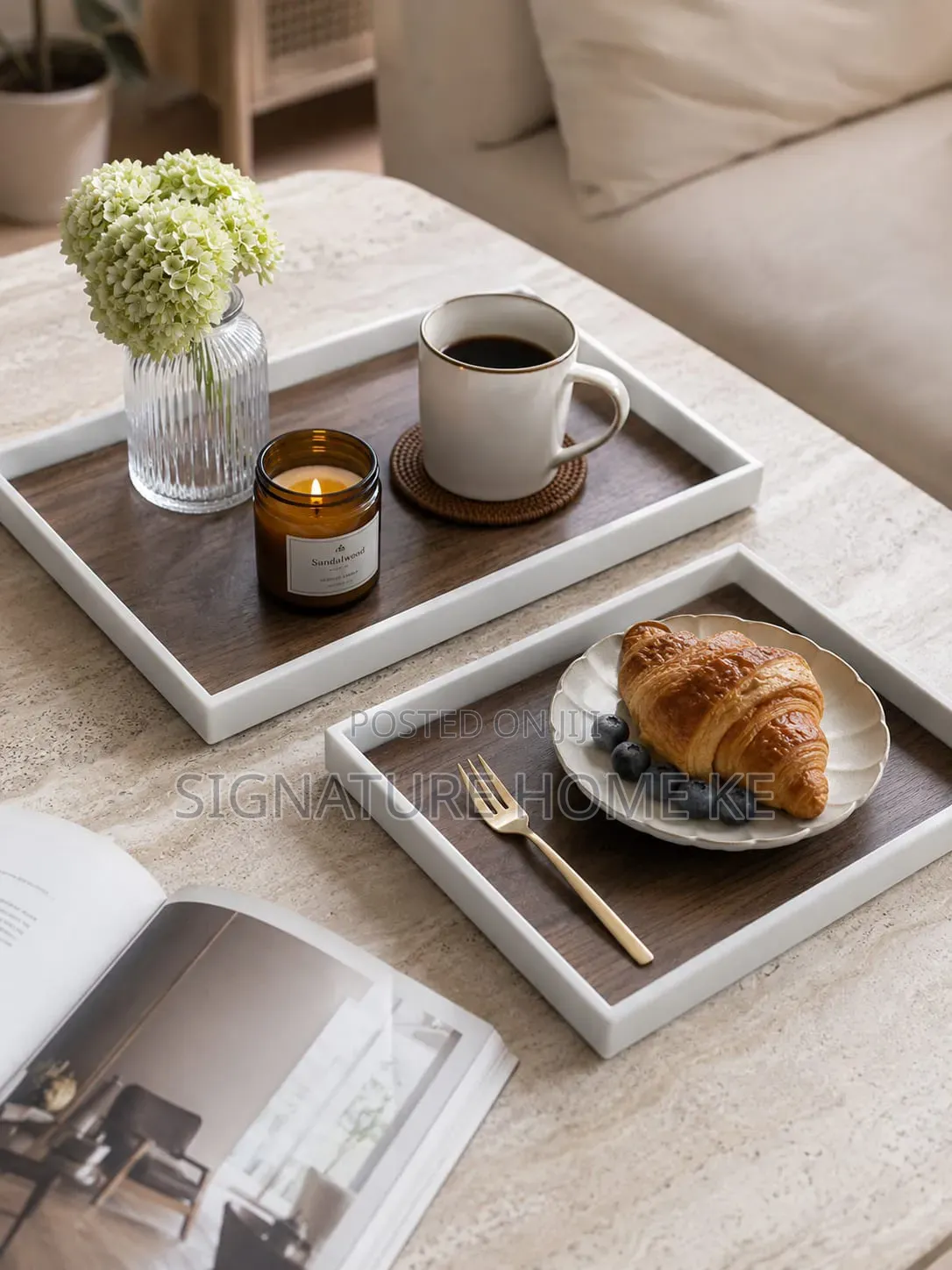 3PC Premium Wooden Serving Trays