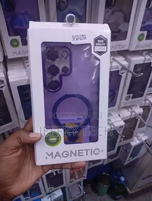 Purple Frosted Magnetic Phone Case for the Samsung Galaxy S24 Ultra