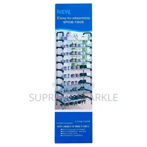 8 Tier Shoe Rack Storage Cabinet Organiser Steel Tube Frame Stand