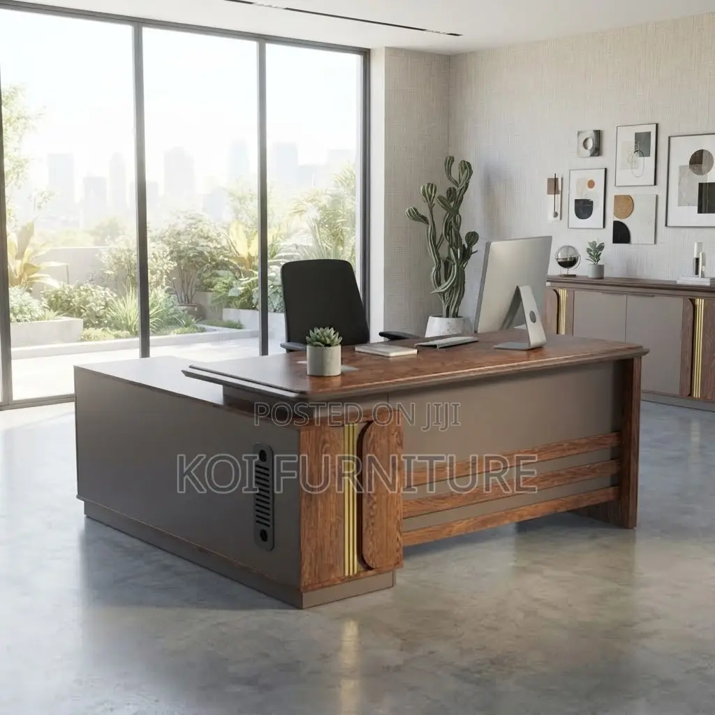 Office Desk; 1600mm Executive Golden Top Stylished Office Desk