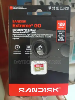 SANDISK Extreme GO microSD UHS-I Card 128GB Upto 240 Mbps.