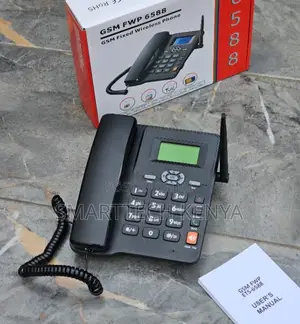 Desk Phone for Office and Home Use, Dual Sim GSM-6588