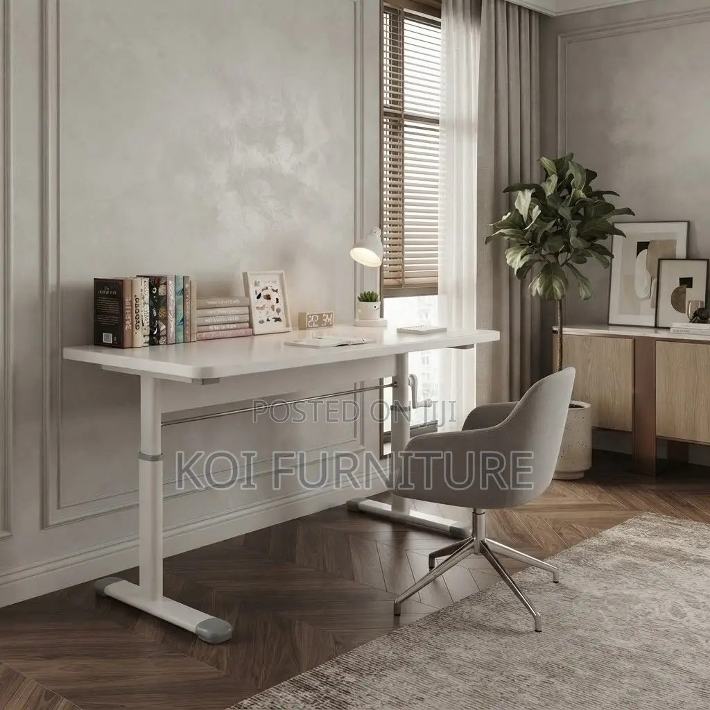 Office Desk; Manual Height Adjustable Sit Stand Home Office Desk