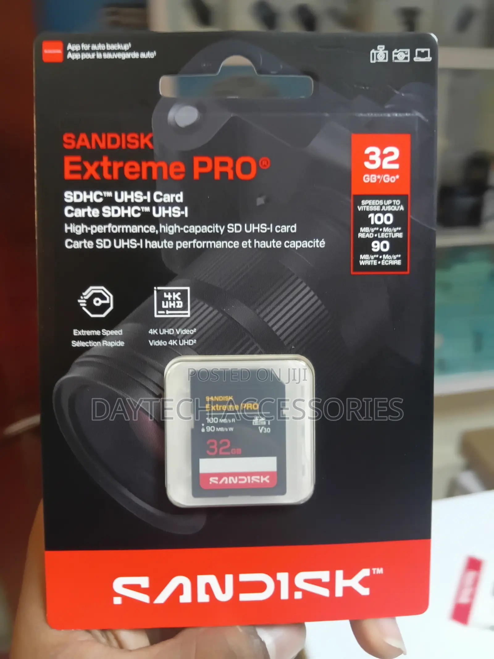 SanDisk 32GB Extreme PRO SDHC UHS-I Memory Card.