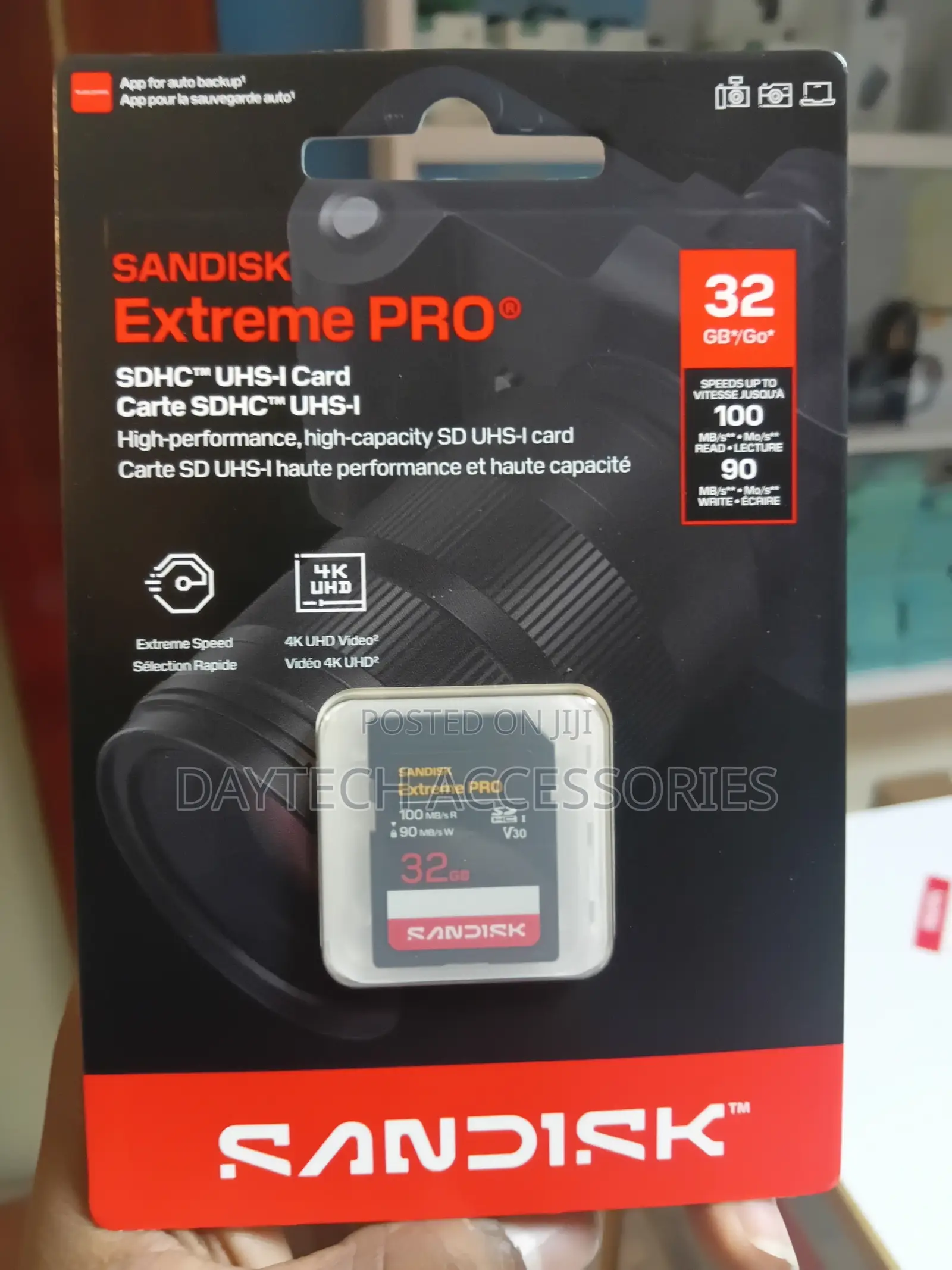 SanDisk 32GB Extreme PRO SDHC UHS-I Memory Card.