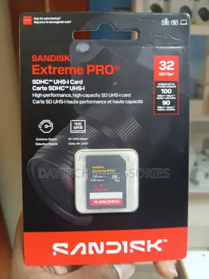 SanDisk 32GB Extreme PRO SDHC UHS-I Memory Card.