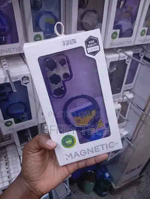 Purple Samsung Galaxy S24 Ultra Magnetic Case Matte and MagSafe