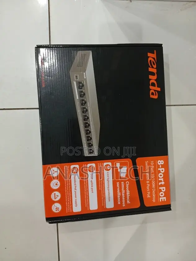 Tenda 8-Port PoE Switch With 250m Extend Mode
