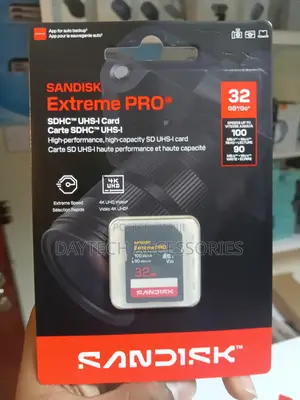 SanDisk 32GB Extreme PRO UHS-I SDHC Memory Card (100mb/S)