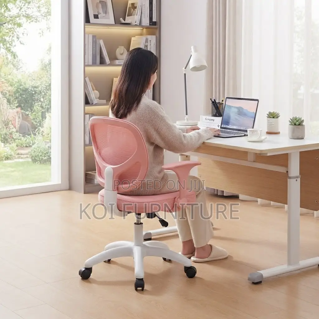 Office Chairs; Pink Home Contoured Home Study Chair