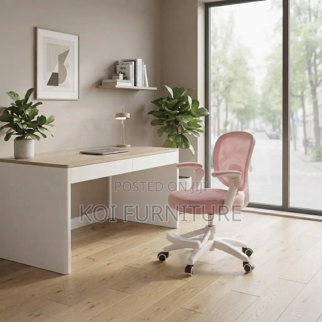 Office Chairs; Pink Home Contoured Home Study Chair