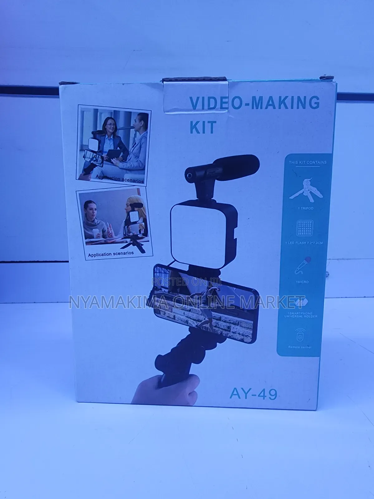 Ay - 49 Vlogging Kit With Microphone,light and Bluetooth Remote