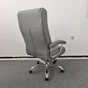 Executive Leather Gray Study Chair.