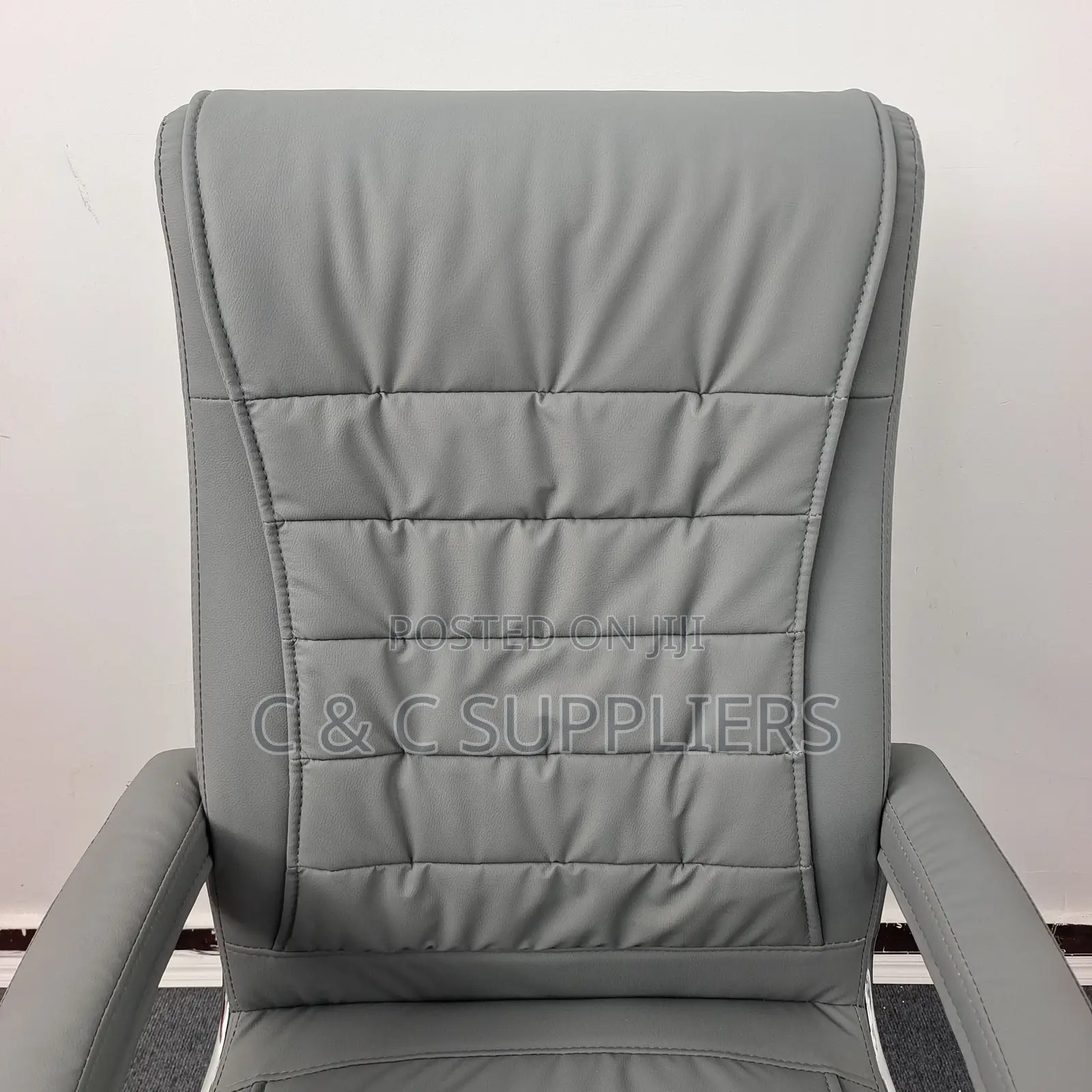 Executive Leather Gray Study Chair.