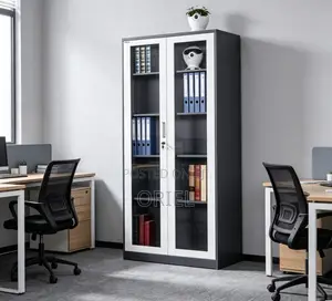 Office Cabinet : Glass Door Steel Filing Cabinet