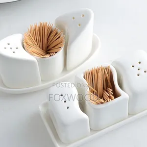 Ceramic 4pc Salt Shaker Square